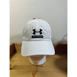 NWT Men Under Armour White Adjustable Cap One Size Fits Most